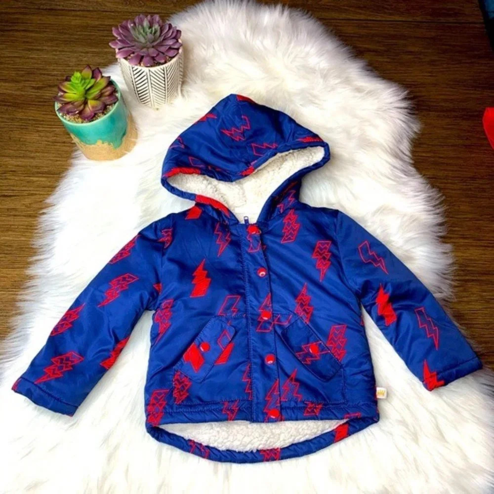 Rosie Pope Lightening Bolt Sherpa Lined jacket